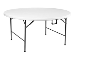 Nóng bán Trắng HDPE nhựa tròn bên bảng gấp thiết kế cho tiệc ngoài trời đám cưới và ăn uống-Nhà máy Trung Quốc trực tiếp - Product Image 3