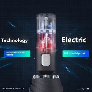 Nouvelles <span class=keywords><strong>inventions</strong></span> chinoises Usb Smart Charge Poignée Trois fois Étanche Automatique Intelligent Parapluie Électrique - Product Image 4