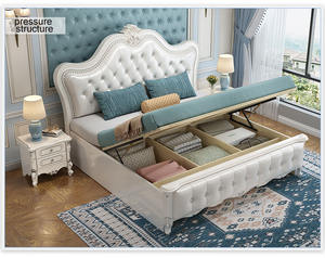 Ensemble de meubles de chambre à coucher européens pour toute la maison combinaison <span class=keywords><strong>lit</strong></span> en bois massif <span class=keywords><strong>2</strong></span> <span class=keywords><strong>places</strong></span> et <span class=keywords><strong>armoire</strong></span> de mariage - Product Image 1