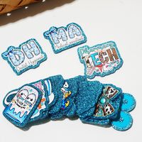 Accessoires de bijouterie en acrylique à dos plat, motif infirmière de dessin animé avec lettres, mignon, pailleté, pour porte-badge d'infirmière, DIY