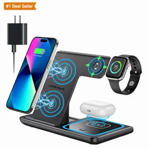 Lantronlife Amazon Hot Factory Direct Price 3 in 1 Wireless Charger Stand Fast Wireless Charging Dock for iPhone Apple Watch