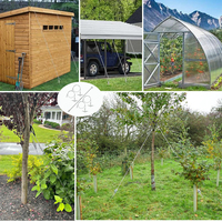 Kit d'ancrage professionnel moderne en acier galvanisé pour arbre, système d'ancrage au sol polyvalent, poteau de fixation facile à enfoncer, câble de 80 cm pour un maintien sécurisé