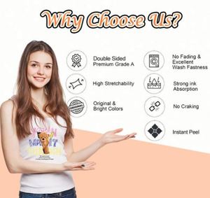 ฟิล์ม PET แบบม้วน OEM ODM DTF คุณภาพพรีเมียม สำหรับงานพิมพ์ร้อนแบบลอกออกได้ทั้งแบบร้อนและเย็น ด้านเดียว ขนาด 60 ซม. x 100 ม. สำหรับงานพิมพ์เสื้อผ้าที่อุณหภูมิสูง - Product Image 6