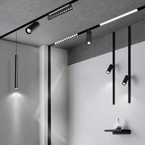 Éclairage intérieur domestique et commercial : Spot linéaire LED 48V, luminaire magnétique sur rail encastré ou suspendu - Product Image 1