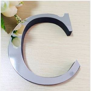 Lettera autoadesiva segno Art decalcomania 3D alfabeto acrilico specchio adesivi da parete lettera <span class=keywords><strong>per</strong></span> la decorazione della casa fai da te - Product Image 5