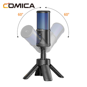 ไมโครโฟน COMICA EJoy Uni S Type C RGB แบบคาร์ดิออยด์ คอนเดนเซอร์ USB ตัดเสียงรบกวน พกพาสะดวก ความละเอียด 24 บิต 48kHz ช่องต่อ 3.5 มม. สำหรับมอนิเตอร์แบบมีสาย - Product Image 3