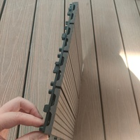 Dalles de terrasse emboîtables carrées en WPC étanches 2026, gaufrées 3D, à clipser, pour balcon, jardin et parc au Canada