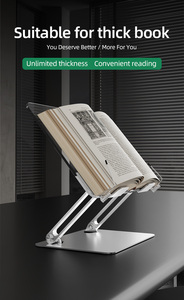 Precio de fábrica, mesa plegable, documento de aleación de aluminio, acrílico, soporte de libros, altura ajustable, soporte de lectura, oficina escolar - Product Image 4