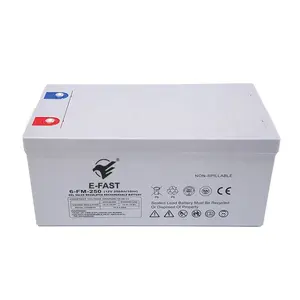 Stock haute capacité disponible E-FAST batterie plomb-acide 12V 250Ah batterie plomb-carbone batterie solaire au prix le plus bas