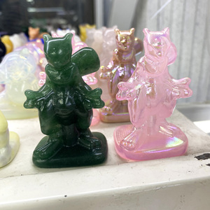 Offre Spéciale : Sculpture Mewtwo en Opalite Rose, Pierre de Guérison Sculptée à la Main, Figurine Pokémon Populaire pour Artisanat en Cristal et Cadeaux - Product Image 1