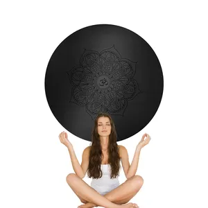 Matras Yoga Ramah Lingkungan, Matras Meditasi Bawah Karet Antiselip Lingkaran Pu Bulat
