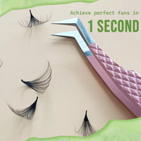 Easy Fanning 12mm Noir Mat Cils Cachemire Individuels Marques Privées Extensions de Cils Volume Naturel Faux Cils Doux