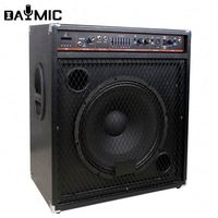 Professional 15 Inch 250W Acoustic Bass BOX Guitar Keyboard Combo Amplifier Active Speaker Wooden Case Portable 1 Channel EQ for
