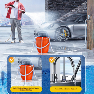 Mini lavadora de coche de alta presión automática de mano 220V portátil para el hogar a prueba de agua doméstica para muebles de Patio en el hogar - Product Image 2