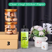 Autocollants transparents en PVC personnalisés pour gobelets, bouteilles, logos de marques, papier peint, feuilles de voiture