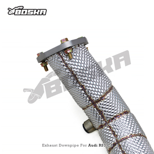 ท่อลงสแตนเลส Boska สำหรับ Audi RS6/RS7 C8 4.0T ปี 2019-2024 ท่อลงไอเสียแบบไหลสูงสำหรับรถแข่ง พร้อมแคตตาไลติกคอนเวอร์เตอร์ - Product Image 3