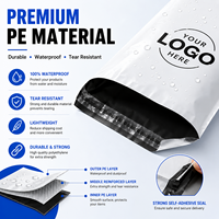 Sacs d'expédition en polyéthylène avec logo personnalisé, imperméables, résistants aux déchirures, autocollants, pour l'emballage de vêtements e-commerce