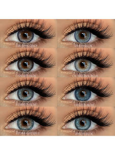 MIIEMO 14.0mm 블루 미용 컬러 콘택트렌즈 1쌍 소프트 안경 렌즈 - Product Image 1