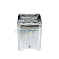 Argent Chrome Batterie sans fil 6X18W uplight led par lumière charge RGBWAUV 6in1