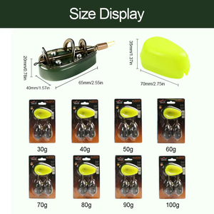 JSFUN Set di Attrezzatura da Pesca alla Carpa con Feeder e Stampo, 30G 40G 50G 60G 70G 80G 90G 100G - Product Image 2