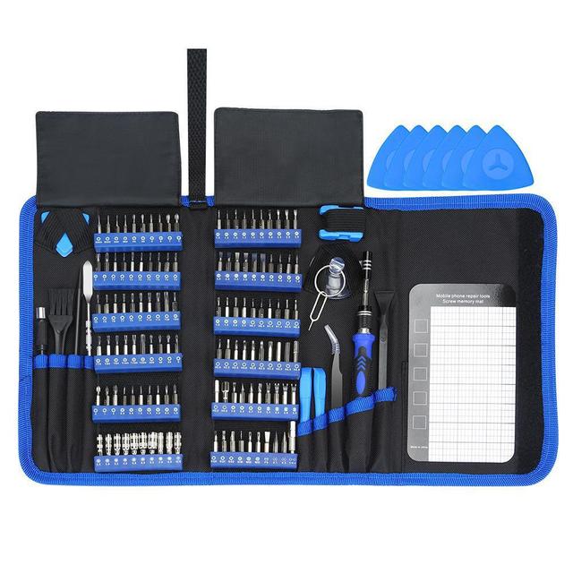 142pcs Precision Electronics Screwdriver Set 120 Bits Magnetic Repair Tool Kit for Phone Computer Laptop PC 1 Year Warranty OEM