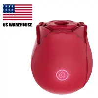 USA warehouse 2022 Amazon Hot Sale Nipple Clit Sucking Rose Vibrator Sex Toy Stimulator Rose clitoral sucking vibrator for Women