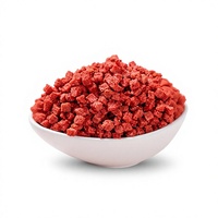 Gefreeze-droogde aardbeienkorrels gesneden, voor taartdecoratie, fruitthee, sneeuwvlokjes, ingrediënten, 100g/zak, China 365