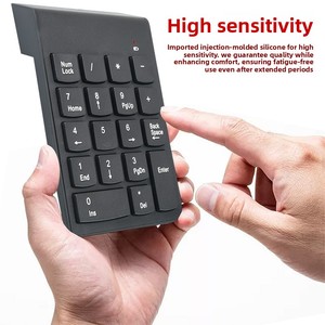 <span class=keywords><strong>Clavier</strong></span> <span class=keywords><strong>numérique</strong></span> sans fil miniature 24G pour ordinateur de bureau, comptabilité, finance, sans rétroéclairage - Product Image 4