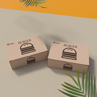 Boîte d'Emballage Alimentaire Personnalisée à Faible MOQ pour Poulet Frit, Burger, Frites et Snacks de Rue, pour Restauration Rapide