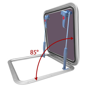Ventana de aluminio con apertura de 85 grados para uso marino en embarcaciones - Product Image 1