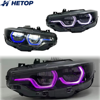 Phares HETOP F32 2012-2020 RGB Série 4, mise à niveau DRL, lentille style Ikon, phare LED pour voiture, accessoires Plug and Play pour BMW