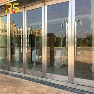 Foshan kustom pintu masuk utama depan DESAIN hotel pintu kaca pintu masuk depan