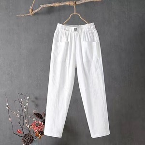 <span class=keywords><strong>Pantaloni</strong></span> di lino Casual da donna nuovi <span class=keywords><strong>pantaloni</strong></span> di <span class=keywords><strong>tuta</strong></span> Hip Hop snellenti a gamba dritta a nove punti stile Harlan per <span class=keywords><strong>pantaloni</strong></span> <span class=keywords><strong>estivi</strong></span> Femme - Product Image 3