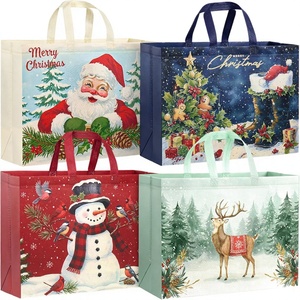 <b>Extra</b> <b>Large</b> Reusable Non-Woven <b>Bag</b> Custom logo Eco friendly products Printing Zipper Top Christmas <b>Gift</b> <b>Bags</b> Handles <b>Gift</b> Tag - Product Image 2