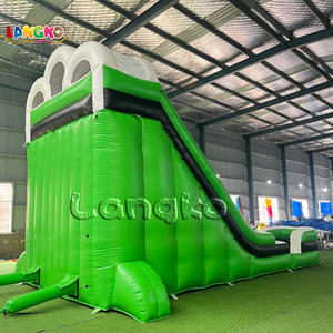 Château gonflable aquatique pour enfants, toboggan aquatique commercial gonflable à double piste avec piscine - Product Image 4