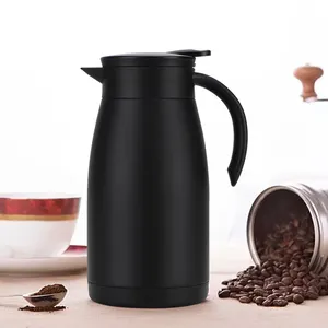 Customized Double Wall Stainless Steel Insulated Vacuum Thermal Coffee Tea Pot Coffee Carafe With Handle