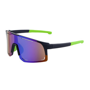 Gafas de sol de ciclismo extragrandes y coloridas para hombre y mujer, polarizadas con protección UV400, a prueba de viento, con montura de PC, para deportes al aire libre y protección solar. - Product Image 4