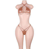 Vêtements de danse exotiques : Ensembles de performance avec soutien-gorge à lacets, string bikini, transparents, brillants, holographiques, pour soirées et clubs - Soldes de liquidation