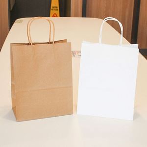 OEM Luxury Fancy Kraft 'Thank You' Paper Bag for Business & Food Gift & Fur Packing with Flat Handle - Product Image 6