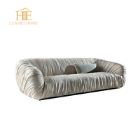 Canapé multi-courbes en éponge souple, luxe léger, forme spéciale, design simple et créatif, pour hôtel, appartement, salon, rouge