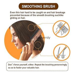 Custom Logo 100% Boar Bristle Walnut <b>Wood</b> Beard <b>Brush</b> Gift Long Handle Hairbrush Compact Portable for Salon and Home Use <b>Brush</b> - Product Image 4