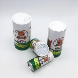 Tubo de papel biodegradável para recipiente de papelão agitador, 8 onças, para alimentos, sal, pimenta, temperos, armazenamento, carimbo