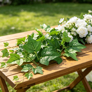 Bouquet de feuilles de <span class=keywords><strong>lierre</strong></span> artificielles, fausse verdure, arrangement floral pour mariage et Thanksgiving, décoration murale florale <span class=keywords><strong>en</strong></span> plastique - Product Image 3