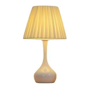 Lampe de table vintage haut de gamme rétro en tissu imprimé avec style japonais Wabi-Sabi Lampe de chevet en bois massif avec ornement - Product Image 1