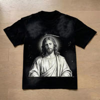 T-shirts en coton respirant pour hommes, imprimés numériquement, style vintage, col rond classique, grandes tailles, 230g