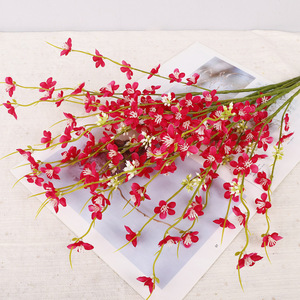 Fleurs d'orchidée artificielles en soie orange, haute simulation, pour décoration de mariage, de maison, arrangement floral, décoration de salon - Product Image 3