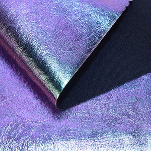 PFAS FREE Iridescent <strong>PU</strong> Metallic Imitation Holographic <strong>Leather</strong> Fabric Customized Color Dress Skirts Garments Gloves Accessories - Product Image 2