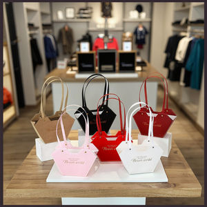 Kotak Hadiah Lipat Premium dari Karton dengan Motif Bunga, Warna Putih, Dilengkapi Lapisan UV, Bentuk Khusus untuk Toko Bunga - Product Image 4