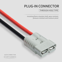 Connecteur d'alimentation à courant élevé plaqué argent personnalisable, fiche vers borne à anneau torique, 50A/350A, câble d'alimentation de recharge pour véhicules à énergie nouvelle