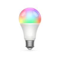 Ampoule intelligente Wifi Tuya sans fil RGB multicolore à intensité variable avec télécommande